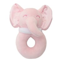 RT36-P: Pink Elephant Rattle Toy